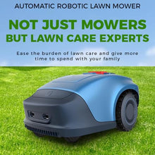 TYYMLY Robotic Lawnmower with Parallel Path Mowing,33% Gradient and Rain Sensor,APP Controlled Robotic Lawnmower with Charging Station(Blue)