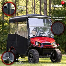 RED DOT Premium Golf Cart Enclosure for EZGO Express S4 Elite Golf Carts | Black AllGuard Fabric