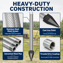 Water Well Kit with 1-1/4" Sand Point Well Point, 60-Gauge Screen 5+1kit