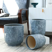 iumLeap Outdoor Indoor Garden Plant Pots Plant Vase Gray Ceramic Coffee Table Tabletop Decorative Flower Pot Flower Pot 9.8/10.6/11.8 Inches Plant Container Accessories