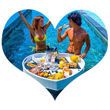 ERoomQ Swimming Pool Floating Tray Floating Tray, Floating Tray for Pool, Floating Serving Trays, Swimming Pool Floats for Adults for Sandbars, Spas, Bath, and Parties (Leaf Shape 80 * 60 * 15Cm)