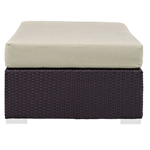 America Luxury - Outdoor Modern Contemporary Urban Design Rectangle Ottoman Beige