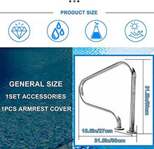 Swimming Pool Safety Hand Rail Pool Rail Pool Railing Pool Handrails Easy Mount Hand Rail Swimming Pool Railing Handrails for Inground Pool/Thick 1.5Mm