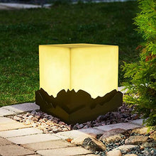 VELLOW Modern Simple Outdoor Post Light,Black Finish Square Shape Column Lamp Lantern,Stainless Steel Housing Waterproof IP54 Post Cap Light,Decorations Landscape Lighting for Patio Porch Railing