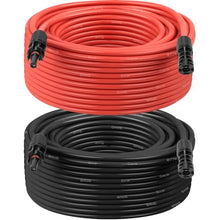 MOOKEERF Solar Panel Extension Cable - 8AWG 150FT Solar Wire with Female & Male Waterproof Connector PV Wire for RV, Photovoltaic Systems, Home, Boat, Solar Panels, Car(150Feet Red + 150Feet Black)
