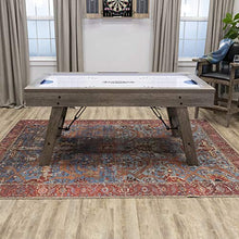 American Legend Brookdale Air-Powered Hockey Table with Rustic Wood Grain Finish Brown