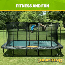 JumpKing Pro-Series 10'x18' Rectangle Trampoline with Enclosure Black/Orange