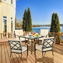 ONMYJFD 2 Piece Patio Dining Chairs Stackable Removable Cushioned Garden Patio