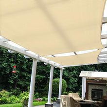TANG Sunshades Depot A Ring Design Steel Cable Wire Reinforcement Sun Shade Sail 40' x 40' Square Beige