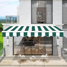 GFJYKDL Replacement Shade Fabric for Patio Umbrella Waterproof Polyester Canopy Cover for Balcony Retractable Awning Sun Shelter Material,Green-3.6x2.5m(12x8.2ft)