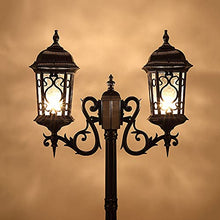 outdoor floor lamp 2 lights outdoor floor lamp, waterproof rust proof aluminum floor lamp, traditional Victoria lawn lighting, pillar glowing garden decoration, lumi column