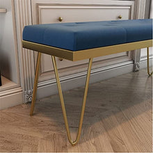 Footstools / Ottomans Shoe Stool Storage Bench Upholstered Bedroom Bedside Bench Velvet Footrest for Entrance Hallway Living Room Bedroom living Room Corridor Bench Shoe Stool ( Color : Brass , Size :
