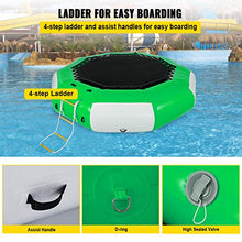VEVOR Inflatable Water Trampoline 13ft Green & White