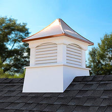 Good Directions Vinyl Coventry Louvered Cupola with Copper Roof 60" x 85" White
