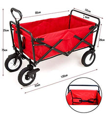 5sssallefaa Pull Along Folding Wagon Aluminium 80kg Portable Garden Cart with 4 Wheels Steel Brakes Forest Camouflage