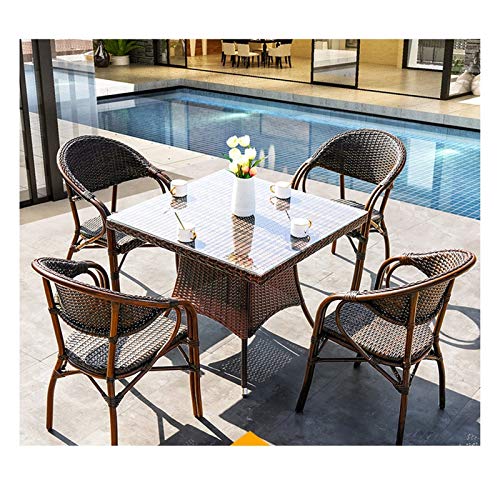 ELUKHT Conversation Table Bistro Set Patio Furniture Set, Patio Furniture Conservatory Furniture Table Sets Family Lawn Furniture Outdoor