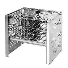 HUSHHAAMPP Outdoor Camping Barbecue Grill Rack Mini Folding Stainless Steel Stove Roaster Charcoal BBQ Oven Set Home Picnic Travel Cookware