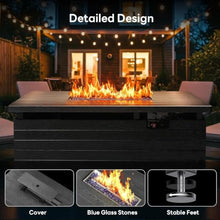51” Outdoor Propane Fire Pit Table, 50000 BTU 4-in-1 Gas Fire Pits, Gray