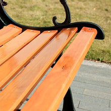 FKTHYO Garden Benches Outdoor Patio Bench, Cast Iron Outdoor Garden Bench with Backrest, Carved Armrests and Legs, Park Outdoor Bench Set for Patio Porch Poolside, Wood Patio Seating (One Color D)