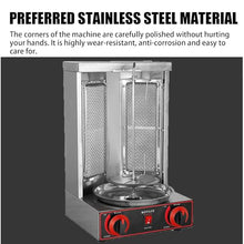 LwiftGal Commercial Gas Barbecue Grill, Vertical Rotisserie Machine, Rotisserie Oven, Chicken Rotisserie Machine, Heating Evenly, Removable for Cleaning, for Restaurant,Black-L