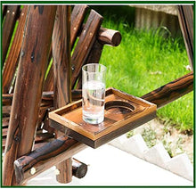 KYTGFH Patio Swing Porch Hang Club Bench Chair,Deluxe Wooden Arc Frame Hammock 3 Person Outdoor Patio Swing Chair,Porch Glider Swing Chair for Patio,Garden,Poolside