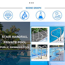 BSNANCA Pool Handrail Swimming Pool Safety Hand Rail Pool Rail Pool Railing Pool Handrails Easy Mount Hand Rail Swimming Pool Railing Handrails for Inground Pool/Thick 1.5Mm
