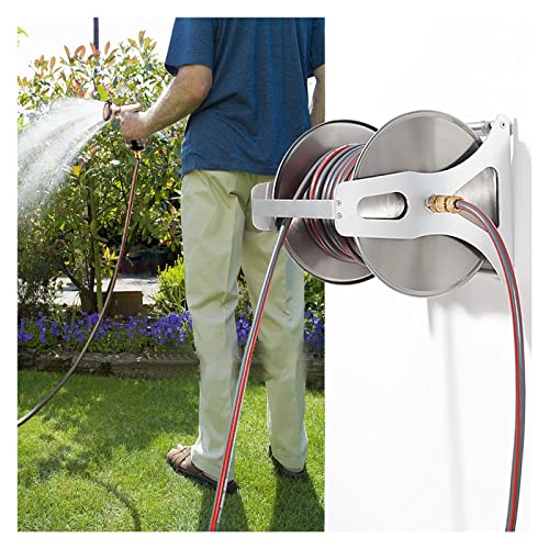 Portable Garden Hose Reels,Wall Mount Hose Reels Cart,Water Hose Storage,Heavy Duty,for Outdoor, 98.4ft/30m