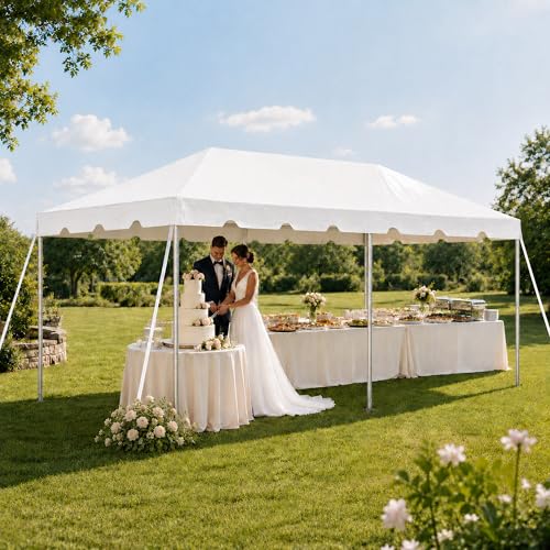 Party Tents Direct 10' x 20' Weekender Frame Canopy with White Cover