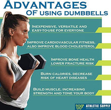 WF Athletic Supply Rubber Coated Hex Dumbbell Set - 5-50LB Dumbbells Only