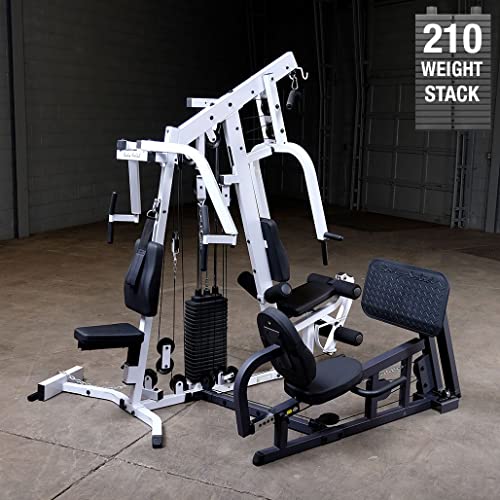 Body-Solid (EXM2500LPS) Multi-Station Home Gym Machine, Arm & Leg Strength Training Functional Exercise Workout Station White