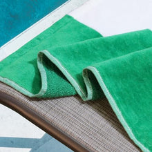 Superior Cabana Cotton Lounge Chair Cover, Outdoor Towel/Chaise Furniture Covers, Terry Cloth, Beach, Spa, Swim Accessories, Pool Chair Cover, Soft, Quick Drying, 32" x 102", Set of 6, Dark Green