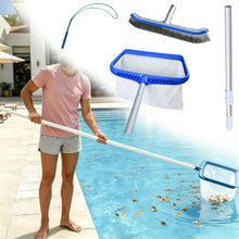 LZMZMQ 4-in-1 Pool Maintenance Set Complete, Handheld Pools Safety Hook with Telescopic Pole, Fine Mesh Pond Net and Brush for Daily Pool Cleaning(8.6m/338.6in)