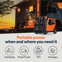 Generac 4,000 Starting Watt Gas Portable Inverter Generator, Extension Cord