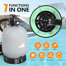 (24H Timer) VINGLI 19in Sand Pool Filter Tank With A 1HP Pump 115V Above Ground Pool Pump with Filter Basket,3962 GPH