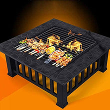 EGBHNJKL Multifunctional Outdoor Barbecue Table Iron Grill Courtyard Villa Fire Pit Backyard Brazier