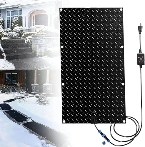 WRTYHGVGT Snow Melting Mat, Ice Melting Mats, Slip-Proof Heated Walkway Pad, with 6 ft Long Power Cord, USB Series Connection,10 Pack,10inx15in