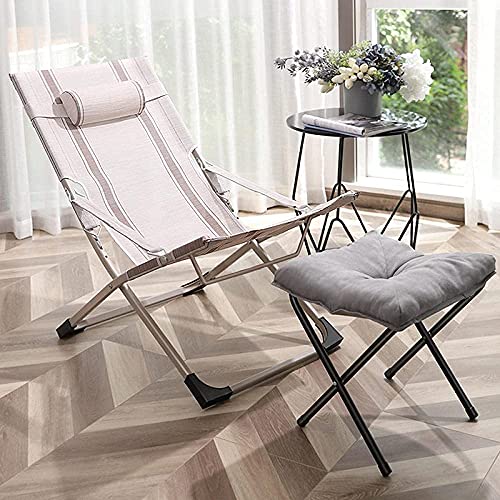 Reclining Chair Folding Zero Gravity Lounge Chair Oversize Deck Chairs For Garden Outdoor Patio Sun Loungers Bed Recliner With Head Pillow Loading Up To 200Kg Black Stripe +
