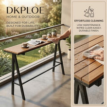 DKPLOE Outdoor Bar Table, 41.3in Bar Height Table All Weather Console Table for Balconies Gardens Courtyards and Poolside Areas Indoor Or Outdoor Use