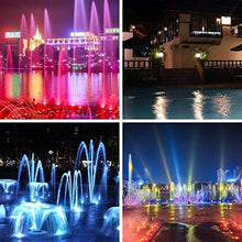 3 Pieces Waterproof Underwater Light - Submersible LED Pool Lights - LED Ring Fountain Lamp - RGB Color Change Water Feature Lamp W/RF Remote Control - IP68 Waterproof Middle Hole Pond Lighting ( Colo