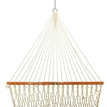 Original Pawleys Island Single Oatmeal DuraCord Rope Hammock – 12 ft. x 50 in., 1-Person, 450 lb Capacity, Oak Spreader Bar, Zinc-Plated Hardware, Handcrafted in the USA