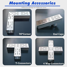 YXEDPBF Commercial Narrow Drainage Grates for Showers Patios and GaragesMetal French Drain Kit for Outdoor Flower Beds and Driveways Durable and Efficient Water Management Soluti