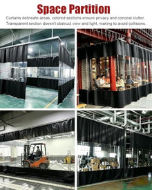 Sliding Pergola Curtain, Black Tarpaulin, Outdoor Divider