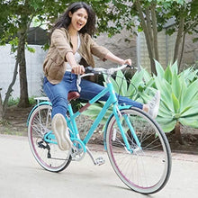 sixthreezero Women's 7-Speed Hybrid Road Bike with Rear Rack, 28-Inch Wheels, Cream