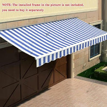 Manual Retractable Awning Door Window Awning Shelter Outdoor Canopy Home Deck Canopy with Manual Crank Handle（Frame Included ）
