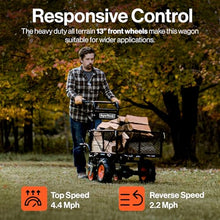 SuperHandy Utility Service Cart Power Wagon Wheelbarrow Electric 48V DC Li-Ion Powered 660Lbs Load and 1000Lbs+ Hauling Capacity Farm and Garden All Purpose Modular Cargo Bed