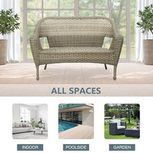 Jeco Grey Resin Wicker Clark Loveseat