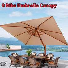 MXJCKSOQ 3X Cantilever Umbrella Replacement Canopy 8 Ribs UV-Resistant Patio Shade Cover for Yard & Pool Offset Parasol Sunshade Top Outdoor Fabric Double top,Burgundy-3m (10’) Double top
