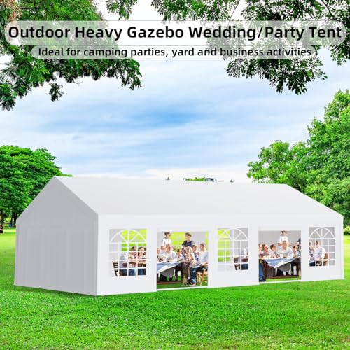 Acekool 20x32 FT Outdoor Tent with Removable Sidewalls White
