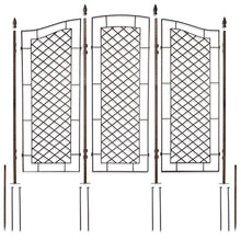 H Potter 3-Panel Privacy Screen Trellis 75" W