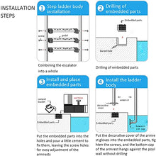 ZCBYBT 304 Stainless Steel Non-Slip Swimming Pool Ladder, Load-Bearing 200Kg, Suitable for Indoor/Outdoor Swimming Pool Water Park,Pink,3 Step